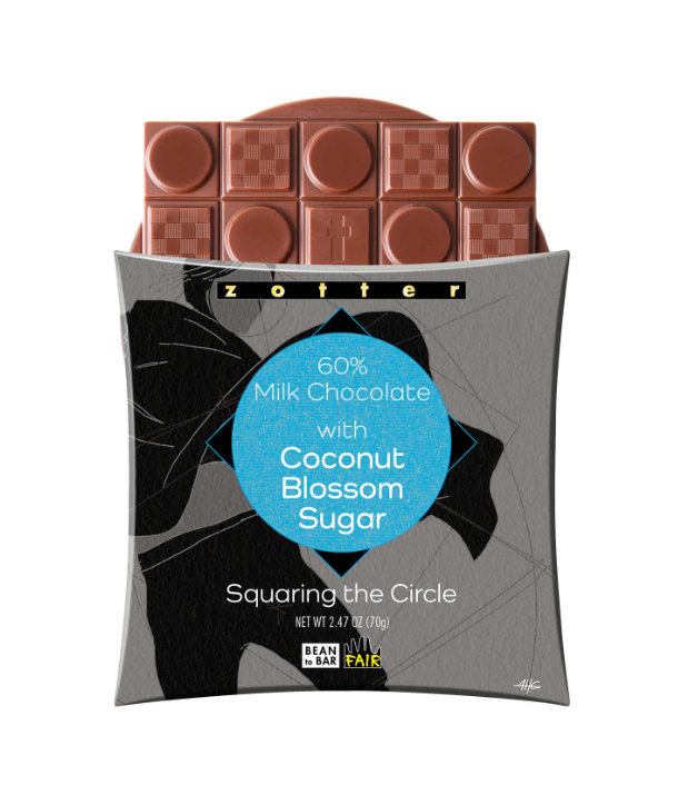 60% Milk Chocolate with Coconut Blossom Sugar - Zotter Chocolates | Bean To  Bar, Organic and Fair Trade Chocolate